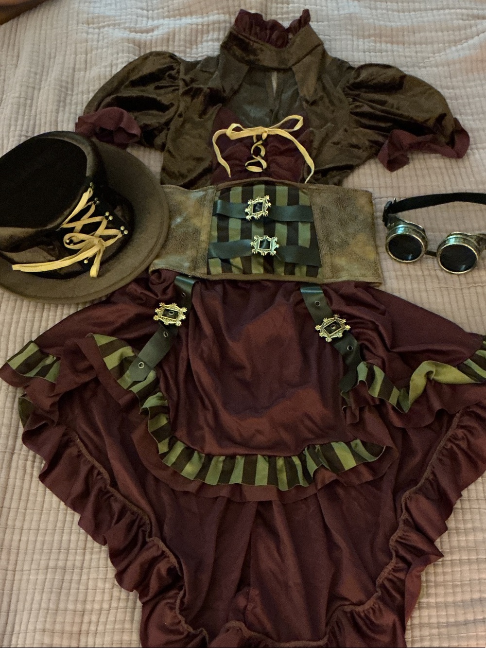 Women’s small spirit Steampunk Burgundy Costume Dress